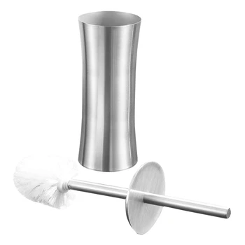 

Bathroom Toilet Brush Set Stainless Steel, Toilet Brush and Holder Compact Design for Small Spaces, Tapered Head, Rust Resistant