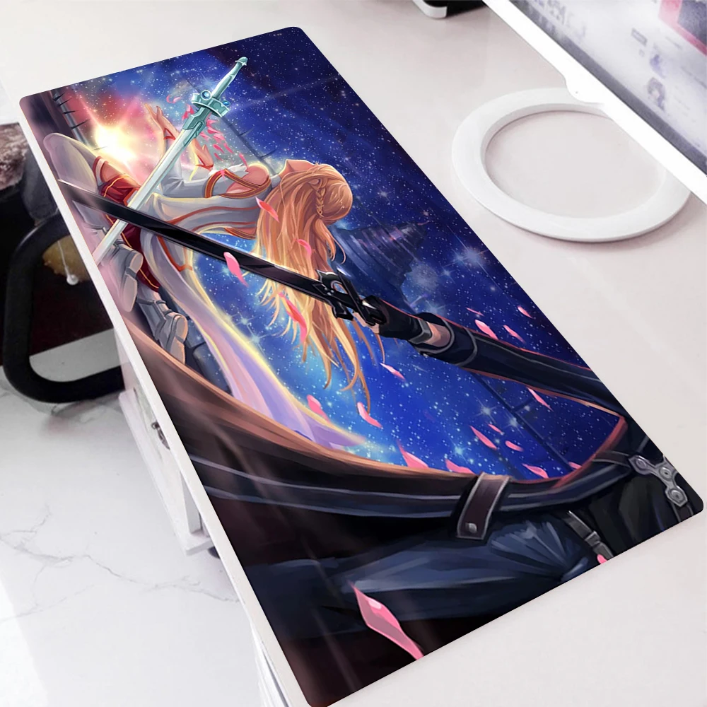Коврик для мыши Sword Art Online Sao аниме большой резиновый прочный игровой коврик с