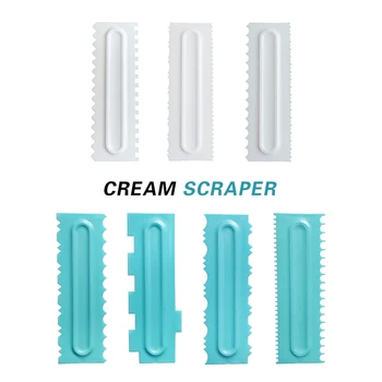 

Cake Decorating Comb Smoother Cake Scraper Icing Cream Pastry Spatulas Food Grade Cakes DIY Decoration Comb Kitchen Baking Tools