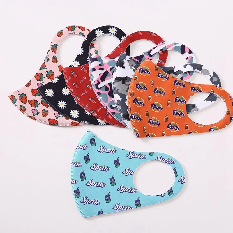 

1pc Multi-Style Cartoon Kpop Cotton Mouth Mask Anti dust Mouth-muffle Washable colorful Mask On Face For Man Women Respirator