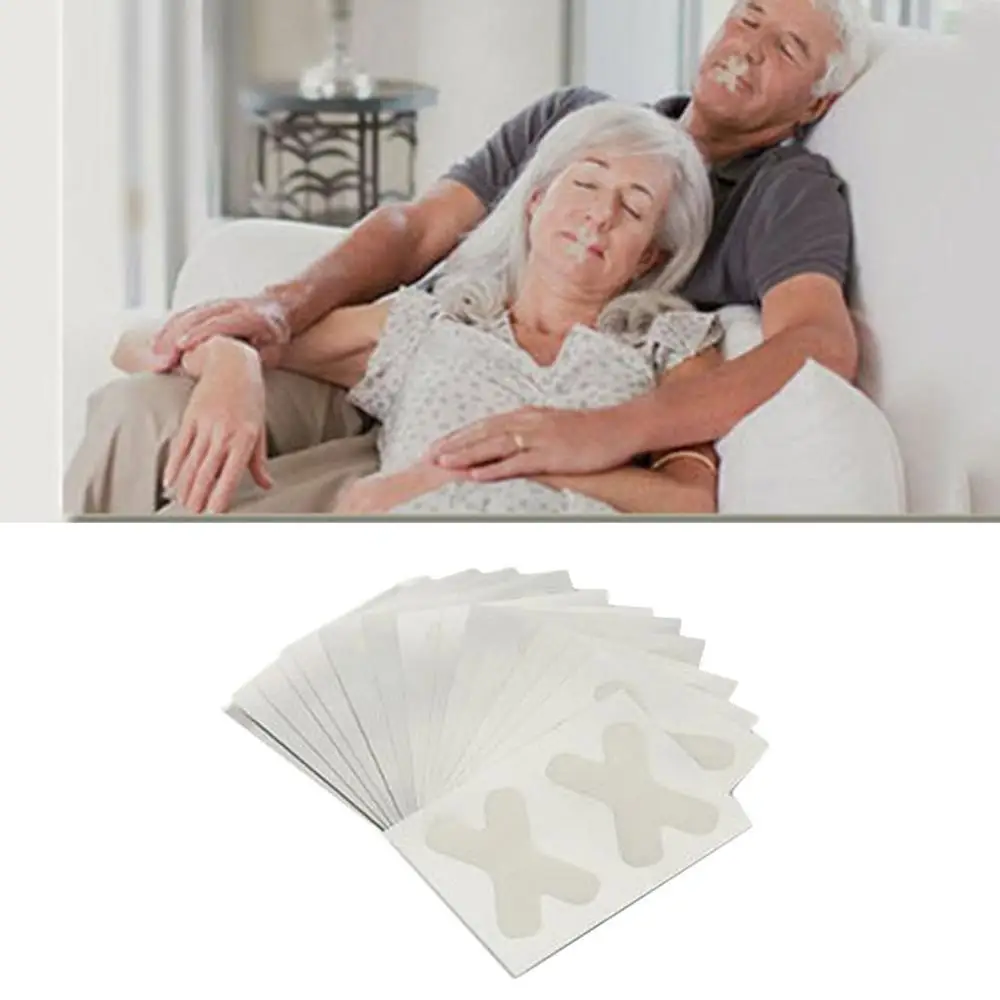 

30 PCS Snore Stopper Nasal Lip Stickers Breathable Sleeping Anti-snoring Nasal Strips Lip Sticker Lightweight Home Accessories