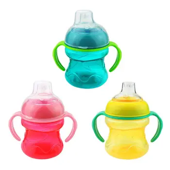 

200ML Baby Sippy Cup Baby Feeding Bottle Cups Handle Non Spill Leak Proof Toddler Weaning Drinking Bottle