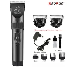 BaoRun профессиональный триммер для волос для собак с низким уровнем шума машинки для стрижки волос для собак перезаряжаемые ножницы для волос Машинка для стрижки 110-240 В