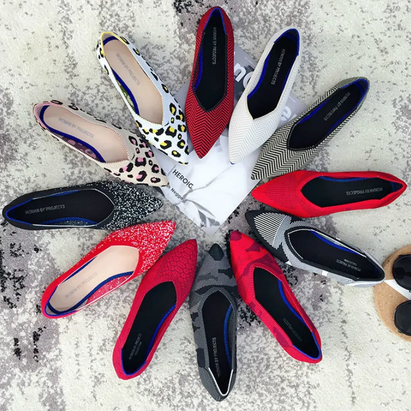 

Ballerina Flats Shoes for Women Pointed Toe Shallow Mouth Shoes Leopard Print Soft Sole Women Shoes Casual Single Shoes P225