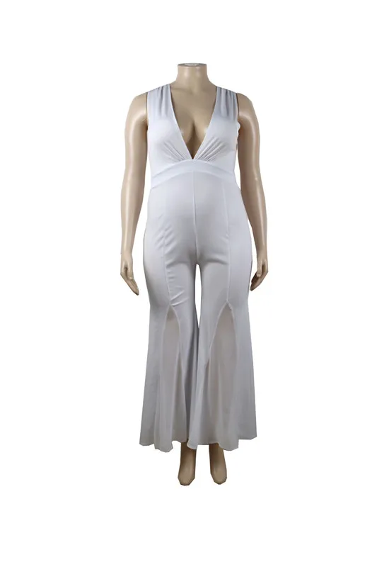 Women Sleeveless Flared Bodysuits Bodysuit Outfit Outfits SC011829