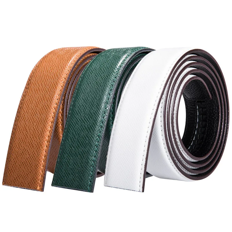 Кожаный ремень без пряжки синий коричневый белый 3 упаковки|Мужские ремни| |
