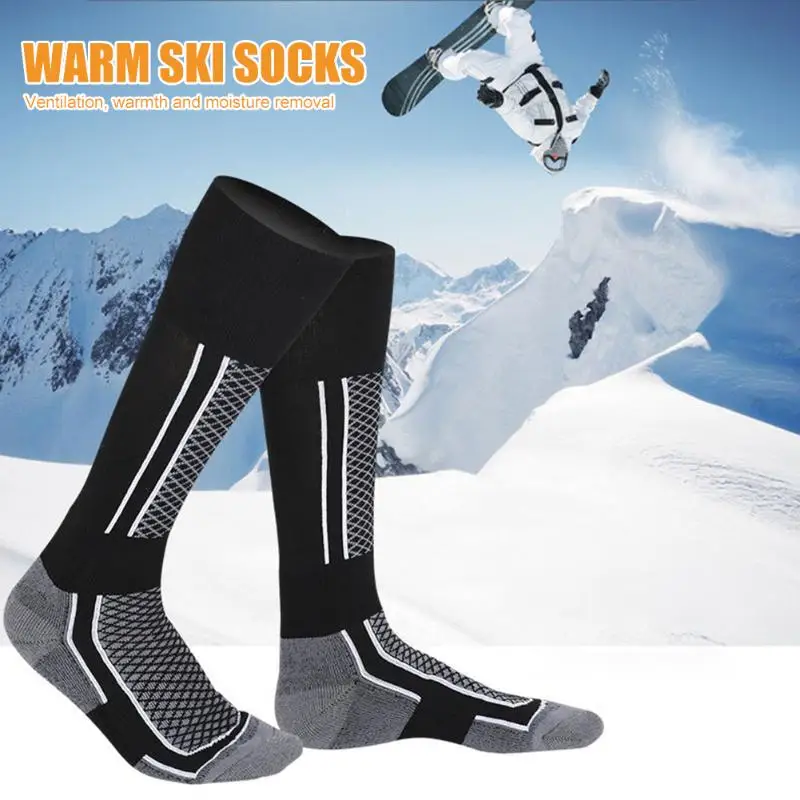 Теплые толстые носки для альпинизма, катания на лыжах, спорта на открытом воздухе, сноуборда, альпинизма, пеших прогулок, впитывают пот, длинные носки