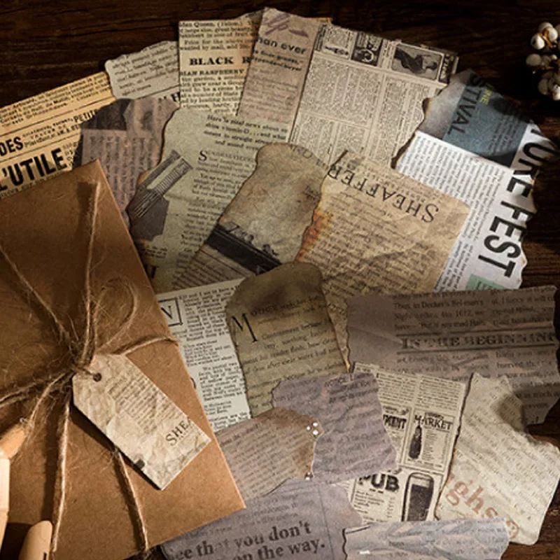Vintage Old Newspaper Fragments Background Material Paper Junk Journal Planner Scrapbooking Vintage Decorative Diy Craft Paper Craft Paper Aliexpress