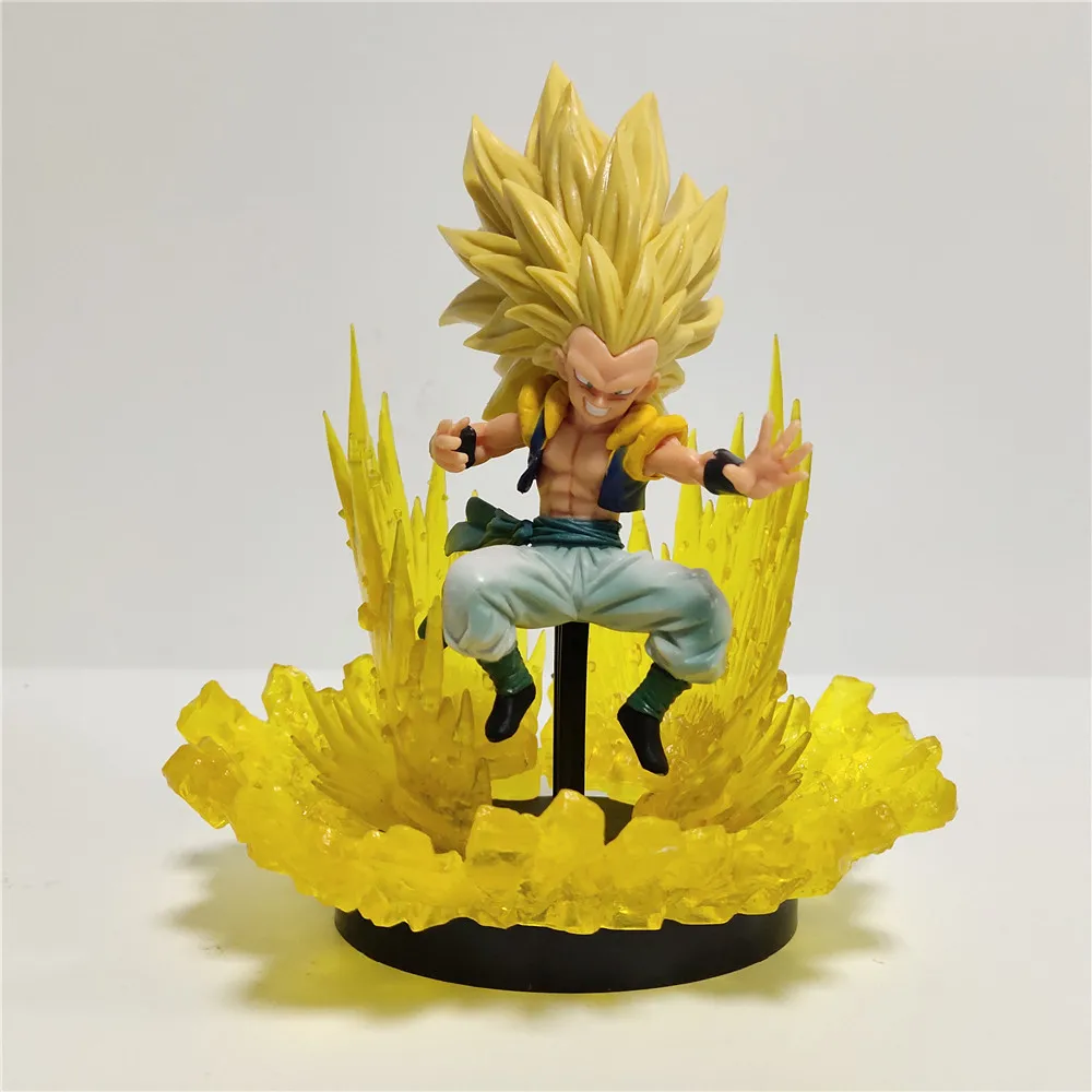 Драконий жемчуг Gotenks ПВХ Фигурки желтый эффект супер сайян готенкс фигурка аниме