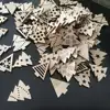 50pcs Natural Wood Christmas Ornament Pendant Hanging Gifts Elk Deer Snowflake Xmas Tree New Year Party Home Wedding Decoration ► Photo 3/6