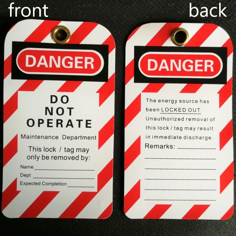 100pcs/lot,waterproof inspection lockout tag , padlock tagout do not ...