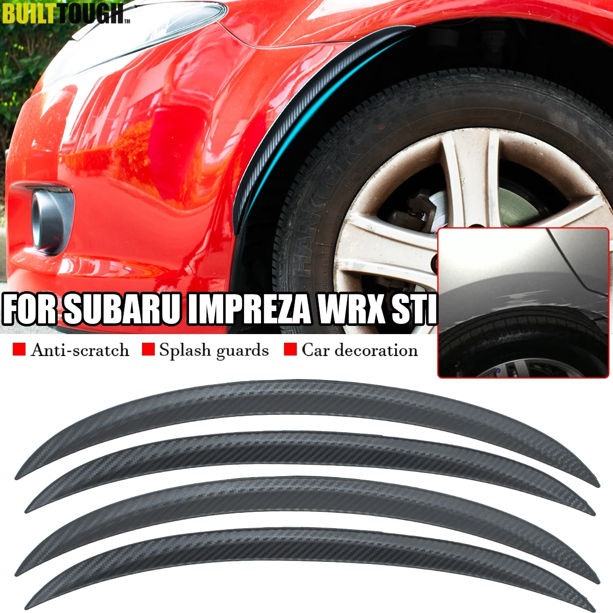Wheel Eyebrow Arch Fender Flares Cover Trim Sticker Protective Lip Anti