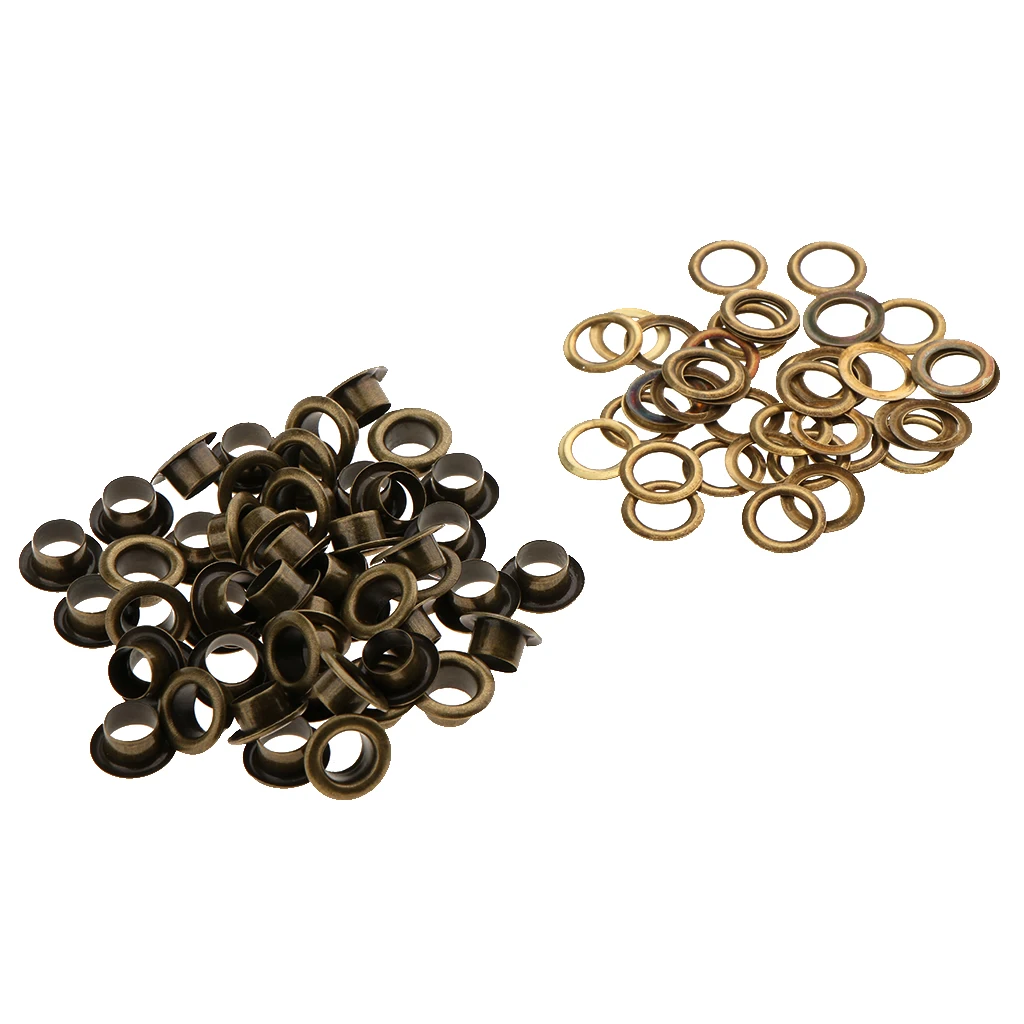 Bronze 11mm 50 шт Металлические Люверсы с шайбой кожевенное ремесло аксессуары для одежды Декор ремесла - Цвет: Bronze 11mm