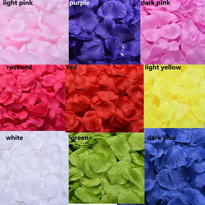 1000pcs Purple Silk Rose Artificial Petals Wedding Party Flower Favors