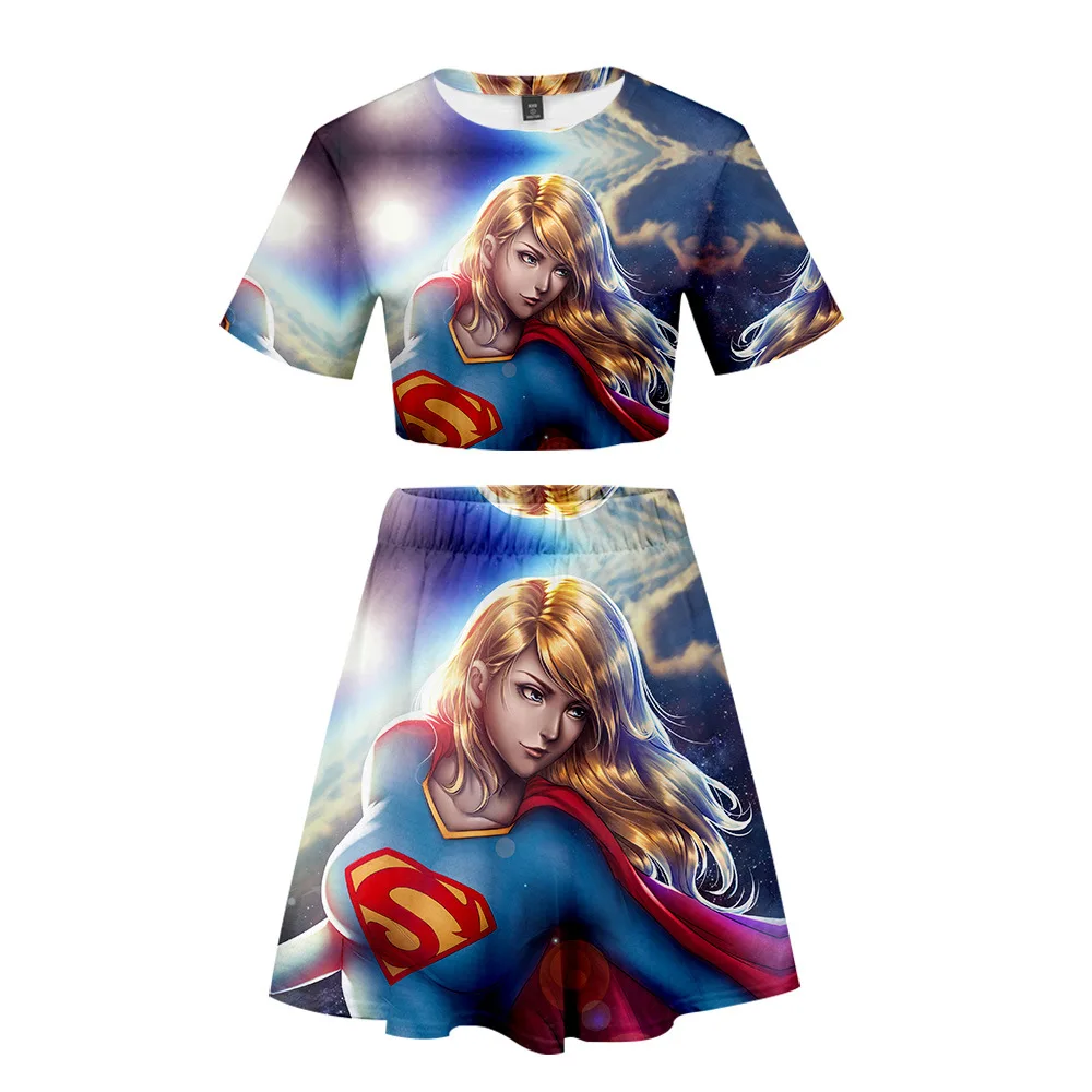 Горячая Распродажа Kara Danvers Carla Danvers Суперженщина супер девушки повседневная короткая юбка комплект