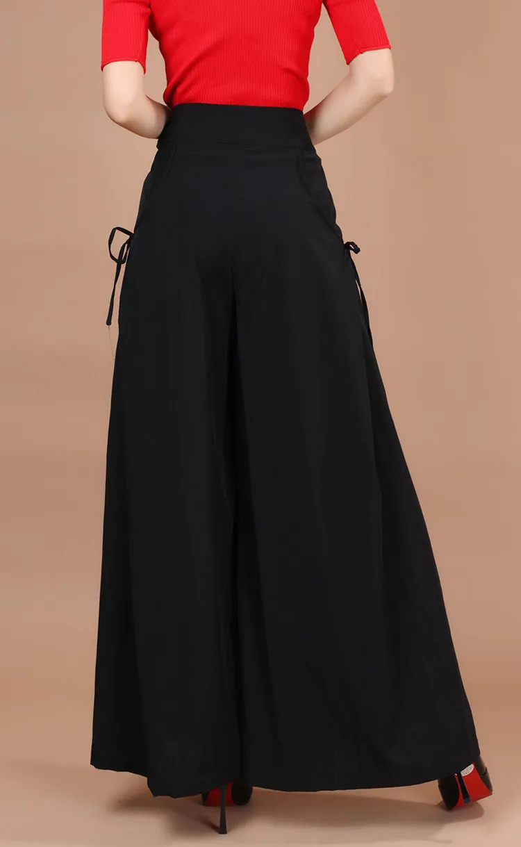 Женские широкие брюки, осенние и осенние женские брюки больших размеров с высокой талией, мешковатые панталоны, Женские винтажные штаны в стиле этно CP102