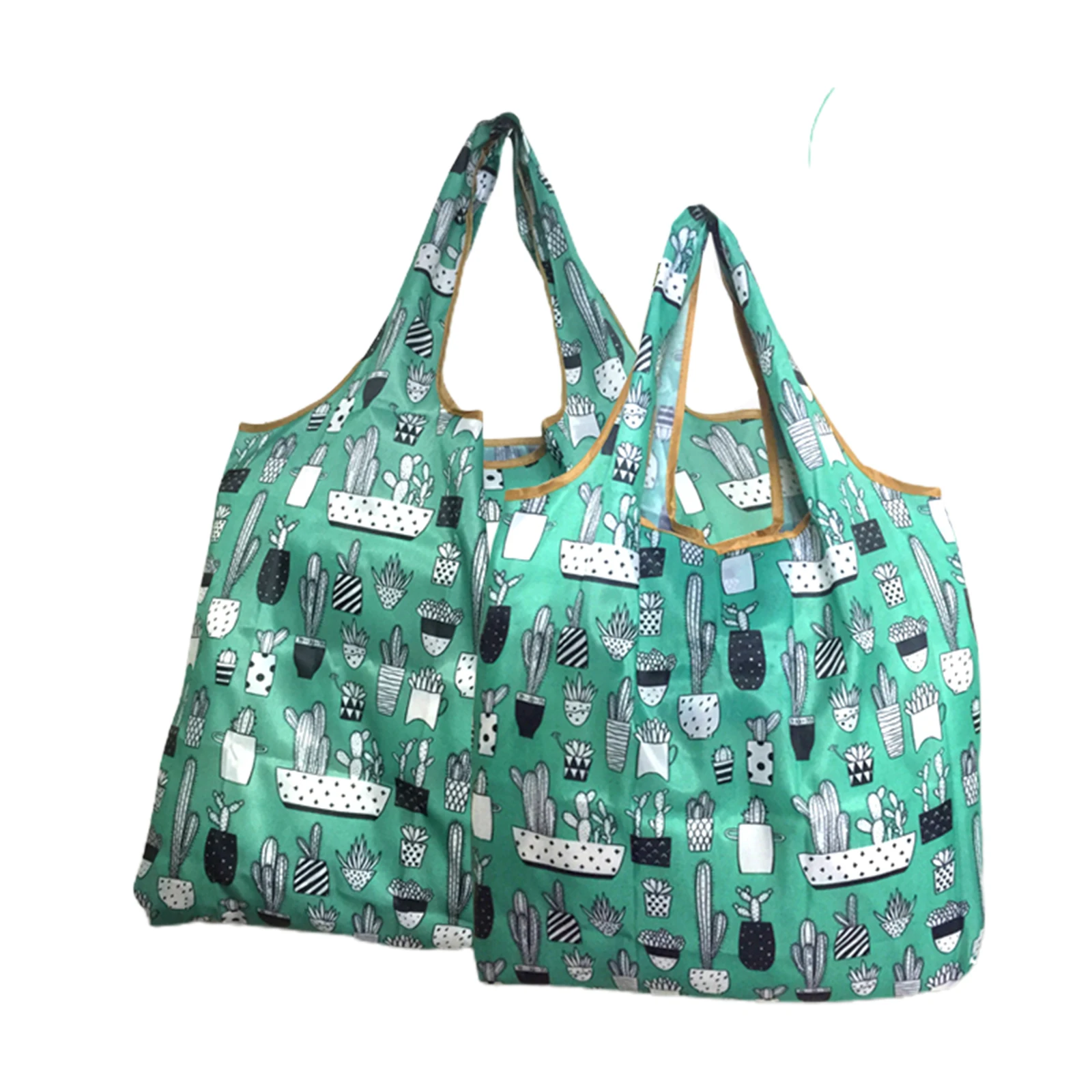 

Faroot 2 Pieces Shopping Bags, Portable Foldable Floral Print Household Carrier Bag Storage Basket