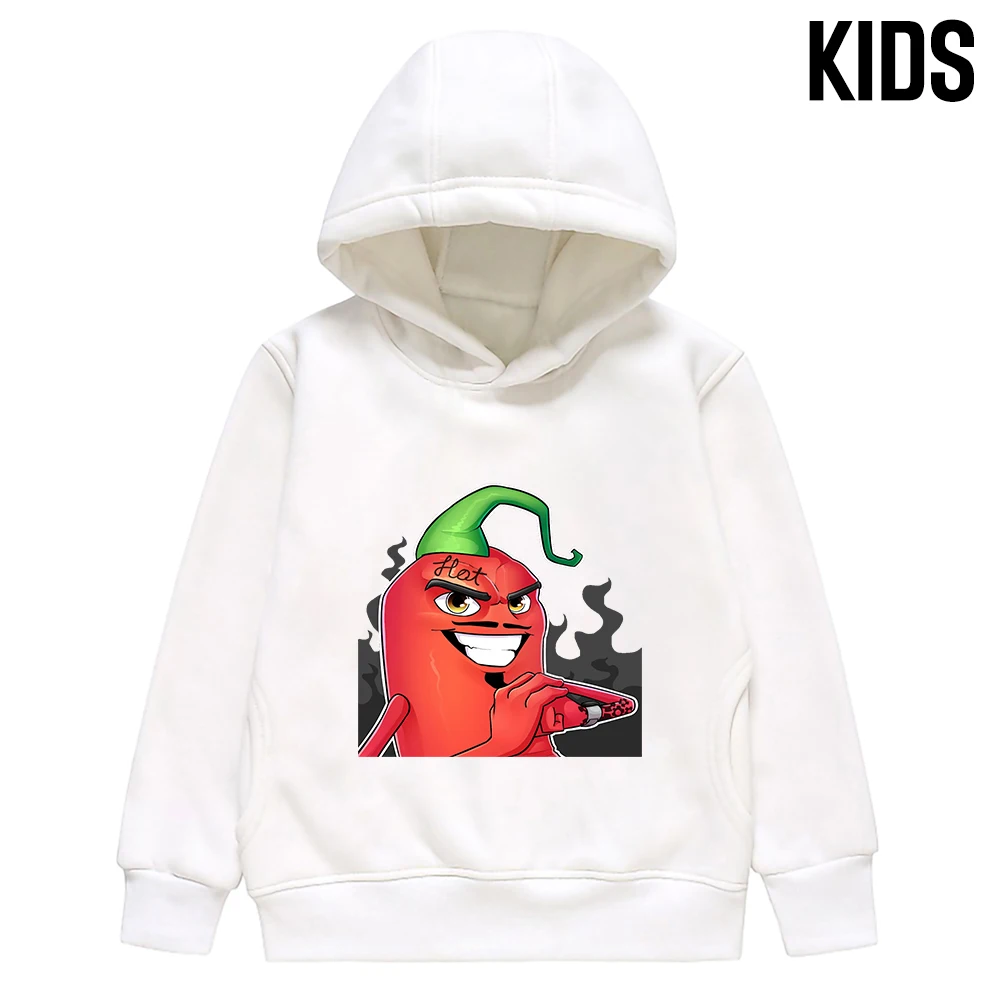 Children's Hoodie Merch EdisonPts Chilli Autumn Winter Kid's Long sleeve Thicked Hooded Sweatshirts Edison Pts Family Clothing