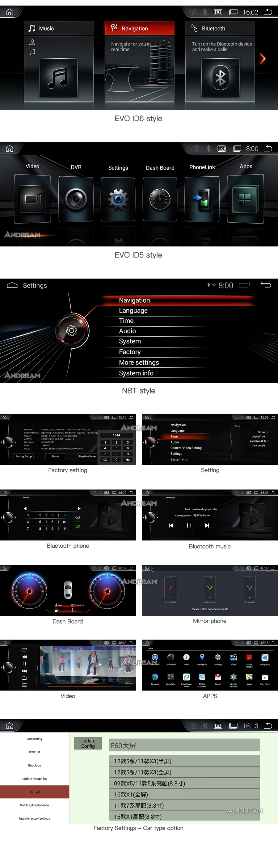 Best Andream PX6 Android 6 core Car Multimedia Player For BMW Series 1/2 F20 F21 Bluetooth GPS Navigation Wifi Head Unit 22