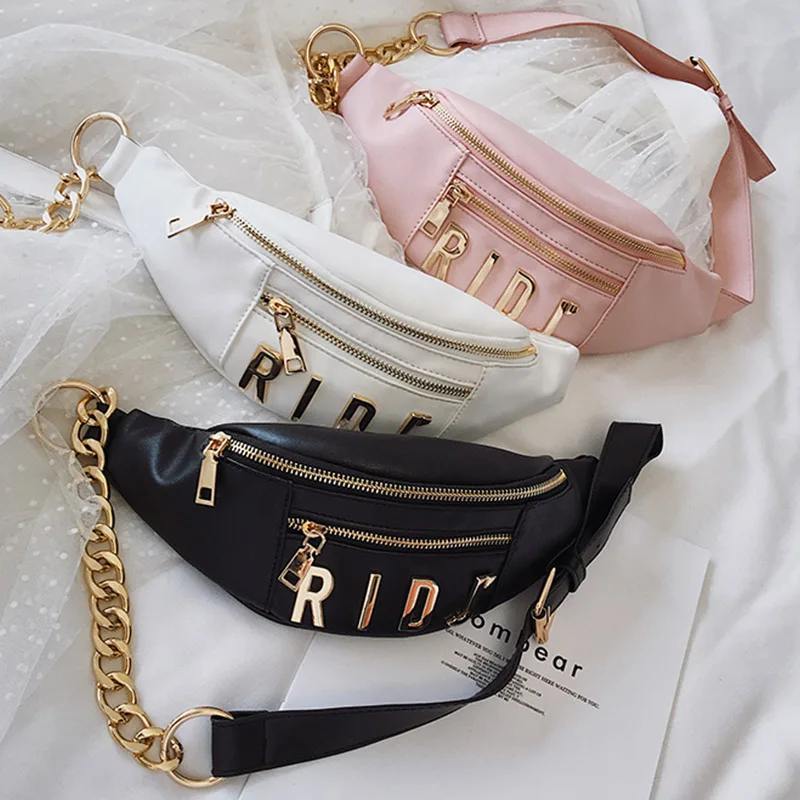 Поясная сумка, поясная сумка, женская сумка из искусственной кожи, модная поясная посылка с буквами, Сумка с бананом, карман для телефона, женская сумка через плечо