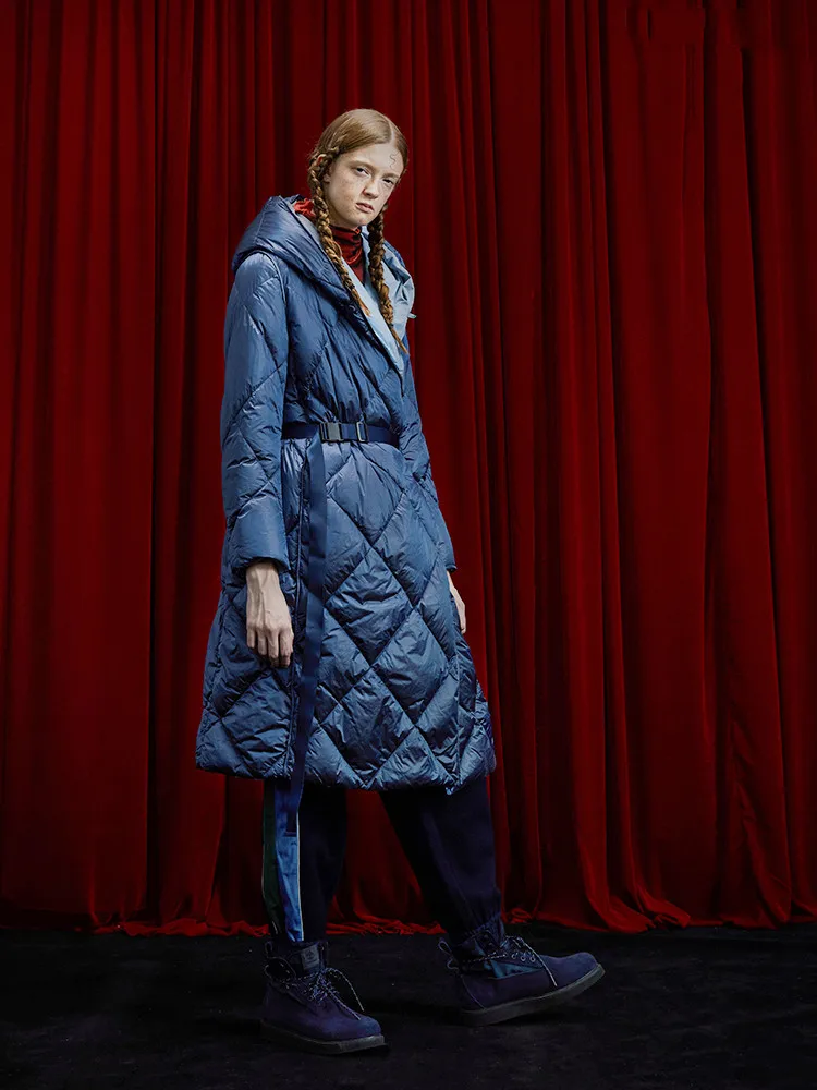Grey Blue Abrigos mujer invierno зимняя женская Оригинальная дизайнерская Короткая Повседневная Свободная Двусторонняя теплая длинная белая куртка-пуховик - Цвет: Grey Blue