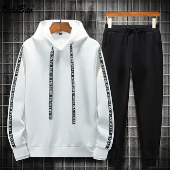 

BOLUBAO Warm Tracksuit Hoodies Men's Sportswear Tracksuit Autumn Brand Sport Suits Fashion 2 Piece Mens Sets