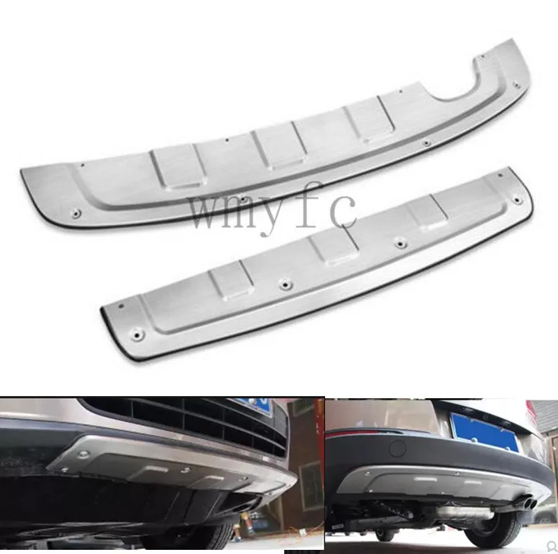 Для Volkswagen Tiguan 2013 2014 2015 2016 защита переднего и заднего бампера из нержавеющей стали