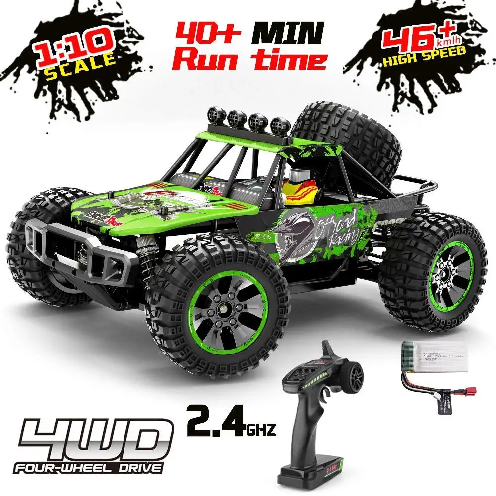

RC Car 1:10 Scale 4WD High Speed 46+km/h Off Road RC Truck MiraTekk 2.4Ghz Remote Control Car All Terrain Waterproof Toy Truck