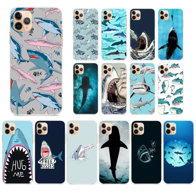 LVTLV Ocean Whale Shark Swimming чехол для телефона iPhone 11 12 pro XS MAX 8 7 6 6S Plus X 5S SE 2020 XR fundas | Мобильные
