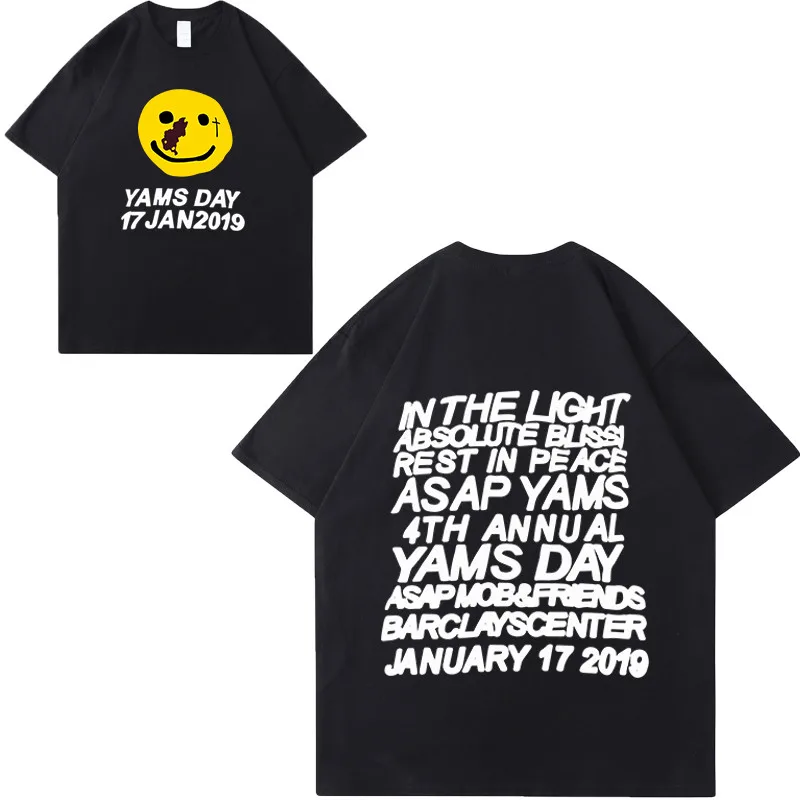 

Smiley Face harajuku shirt men's ladies 2020 summer loose high-quality cotton T-shirt Harajuku hip-hop T-shirt men
