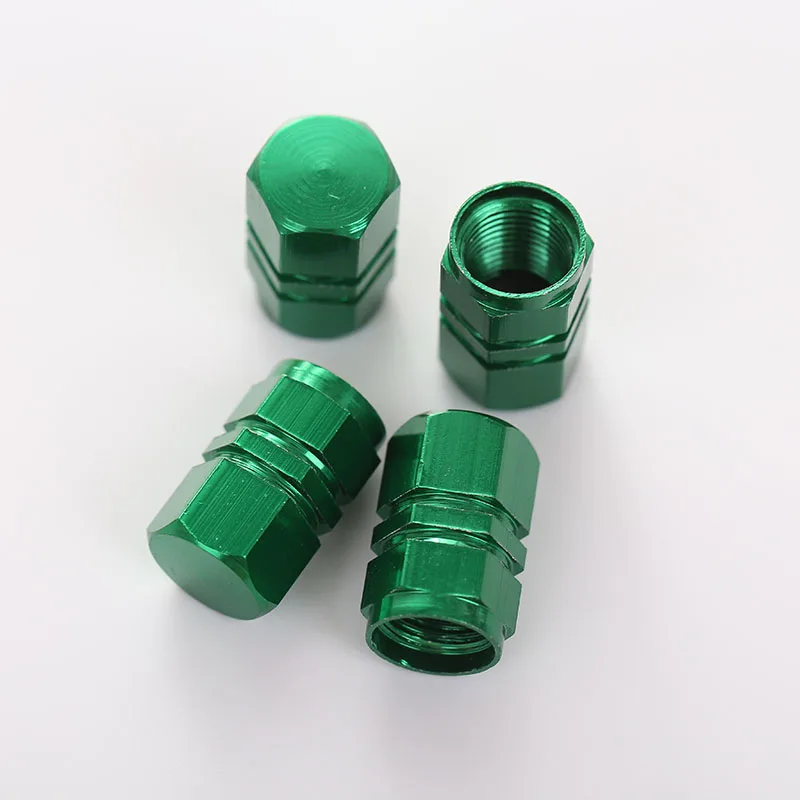 Green Покрышки для шин, колпачки для клапанов, аксессуары, 4 шт., алюминиевые детали, удивительные аксессуары для велосипеда, запчасти для велосипеда - Цвет: Green