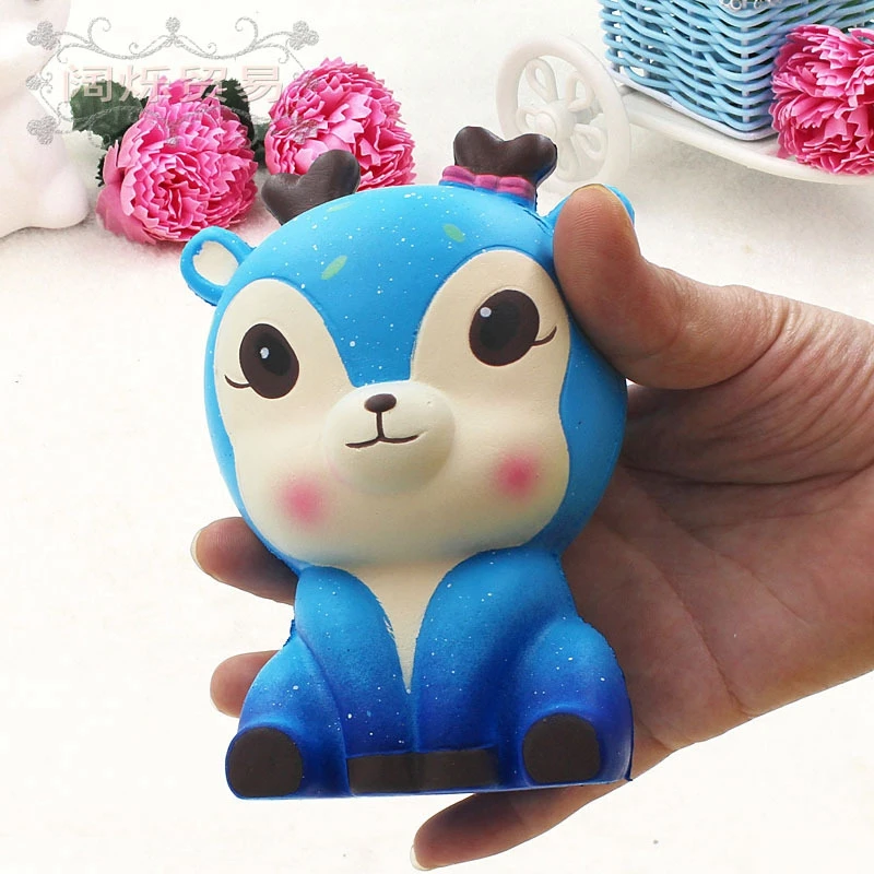 Дети и взрослые Kawaii звезда олень медленно растет сжимаемые амулеты игрушки