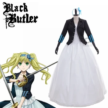 

Anime Black Butler Book of the Atlantic Kuroshitsuji Ciel Phantomhive Elizabeth Cosplay Girls Women Dress Coat Costume Outfit