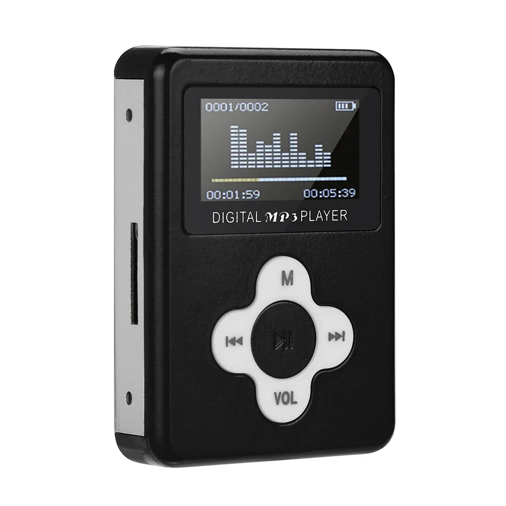 Хит, стильный дизайн, USB мини mp3-плеер, ЖК-экран, поддержка 32 ГБ, Micro SD, TF карта# T2