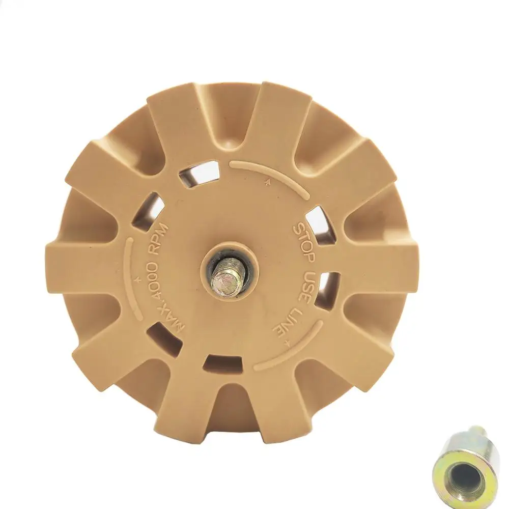 

4 inch Rubber Wheel Old Glue Sticker Label Tape Double Side Adhesive Remover Car Paint Cleaning Eraser Tools E31