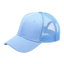 Бейсбольная кепка в стиле «конский хвост», шапки унисекс для женщин, однотонная Регулируемая Кепка-Дальнобойщик, Летняя Спортивная Кепка,# Zer