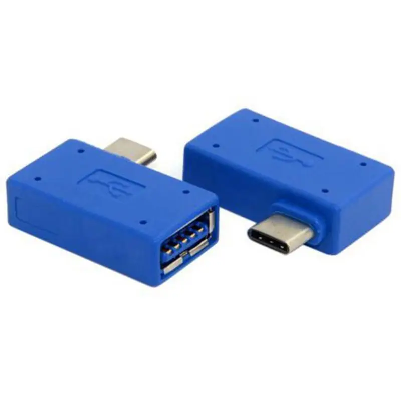 USB 3 1 type C правый 90 градусов угловой штекер для 0 Женский OTG адаптер|Кабели передачи