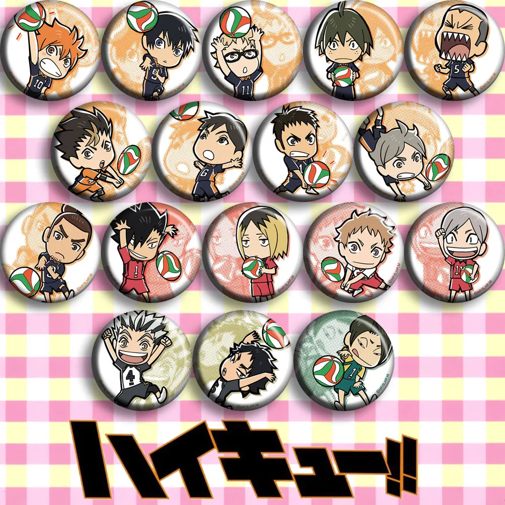 Косплей значок Brdwn Haikyu Hinata Shoyo Nishinoya Yuu Oikawa Tooru Kuroo Tetsurou Kozume Kenma Yaku Morisuke # D| |