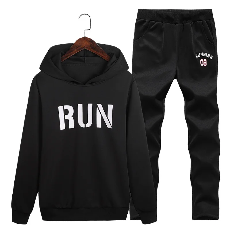 

Spring And Autumn New Style MEN'S Casual Suit Long-sleeved Coat Youth Students Trousers Hooded Slim Fit Sports Fashion