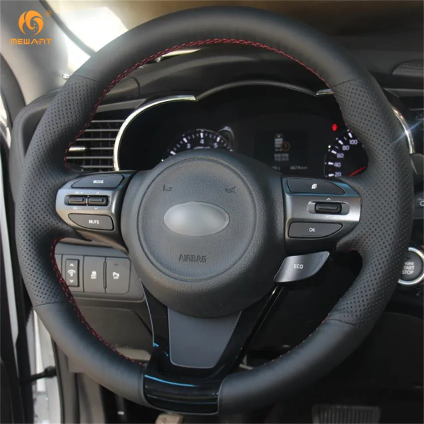 MEWANT черный чехол рулевого колеса автомобиля из искусственной кожи для Kia K5 Optima 2014