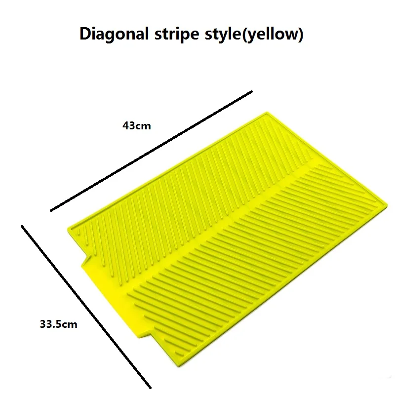 Термостойкий Коврик для сушки посуды силиконовая настольная салфетка Премиум Коврик для посуды посуда для посудомоечной машины кухонные аксессуары - Цвет: diagonal stripe Y