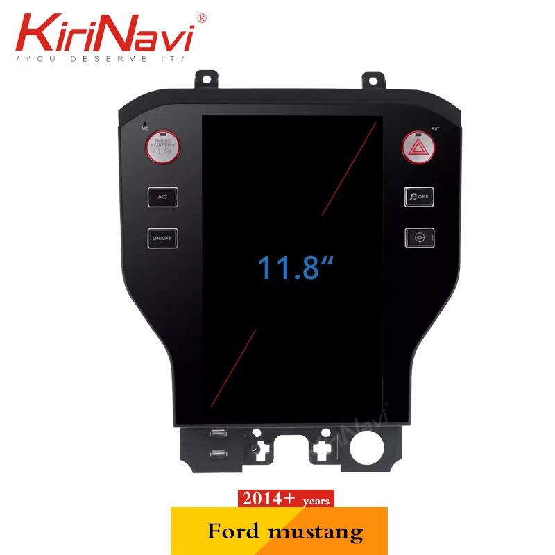 Cheap KiriNavi 11.8" Vertical Screen Tesla Style 1 Din Android Car Radio Gps Navigation For Ford Mustang Car Multimedia DVD Player 4G 1
