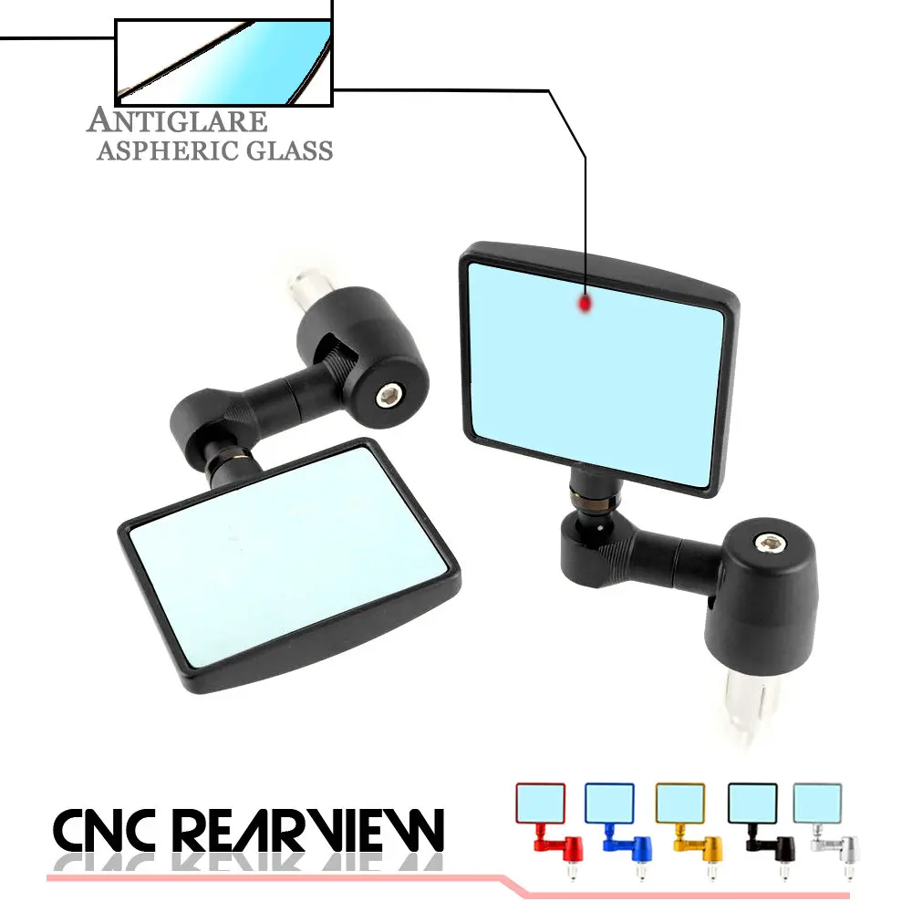 

Universal 7/8" 22mm Motorcycle Rear View Mirrors Square Handle Bar End Rearview Side Mirror For KAWASAKI Z250SL Z1000 Z1000SX