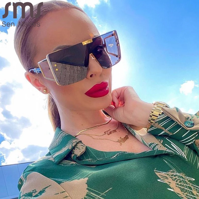 Gafas Shade Mirror | Sunglasses - Oversized Square Sunglasses Women 2023  Luxury Brand - Aliexpress