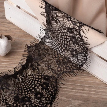 

Cilia lace, 100 mm × 9 ± 1 m, in a reel 3 pcs. 3 m each, black