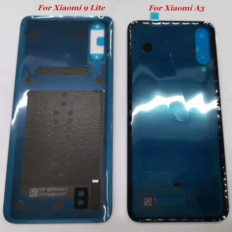 Для Xiaomi 9 Lite задняя крышка корпуса с 3M клей чехол батареи с логотипом для Xiaomi A3 Замена