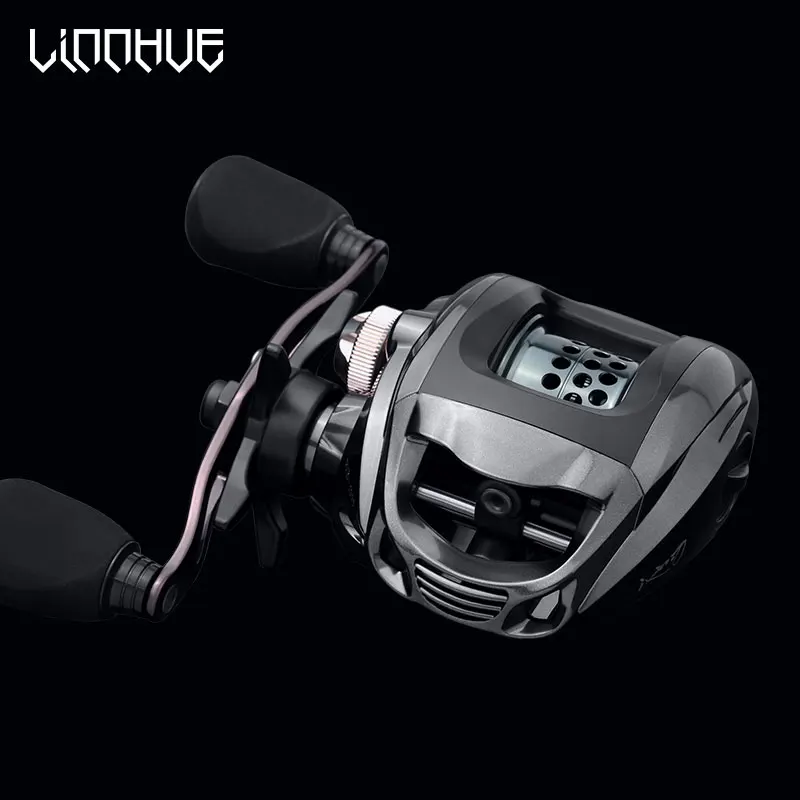 

LINNHUE WB1000 Baitcasting Reel Shallow Spool 6.3:1 High Speend 12+1BB Right Left Hand 5.5KG Max Drag Saltwater Fishing Reel
