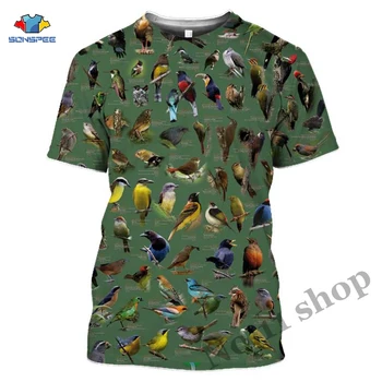 

Summer Insect T-shirts 3D Print Bird T Shirts Men Women Harajuku Fashion Hip Hop Short Sleeve Streetwear Parrot Tees Tops Shirt