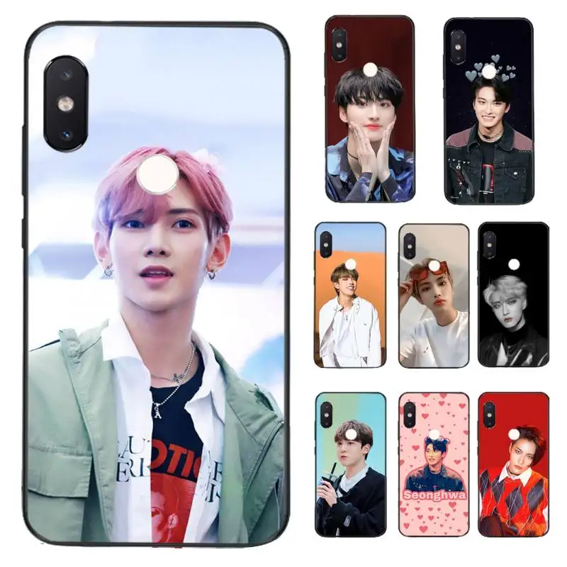 Силиконовый черный чехол FHNBLJ ATEEZ HongJoong SeongHWA для телефона Xiaomi Redmi 5 5Plus 6 6A 4X 7 7A 8 8A 9 Note
