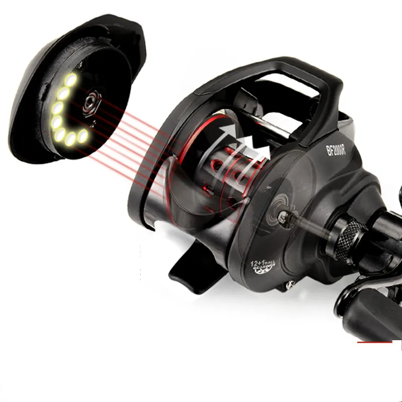  7.2:1 Baitcast Fishing Reel 18 Bearing Distant Wheel Left-handed Right-handed 2000s Bait Casting Fi